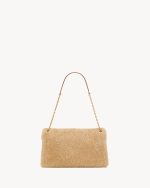 YSL CASSANDRE large pouch on chain in shearling - Image 4